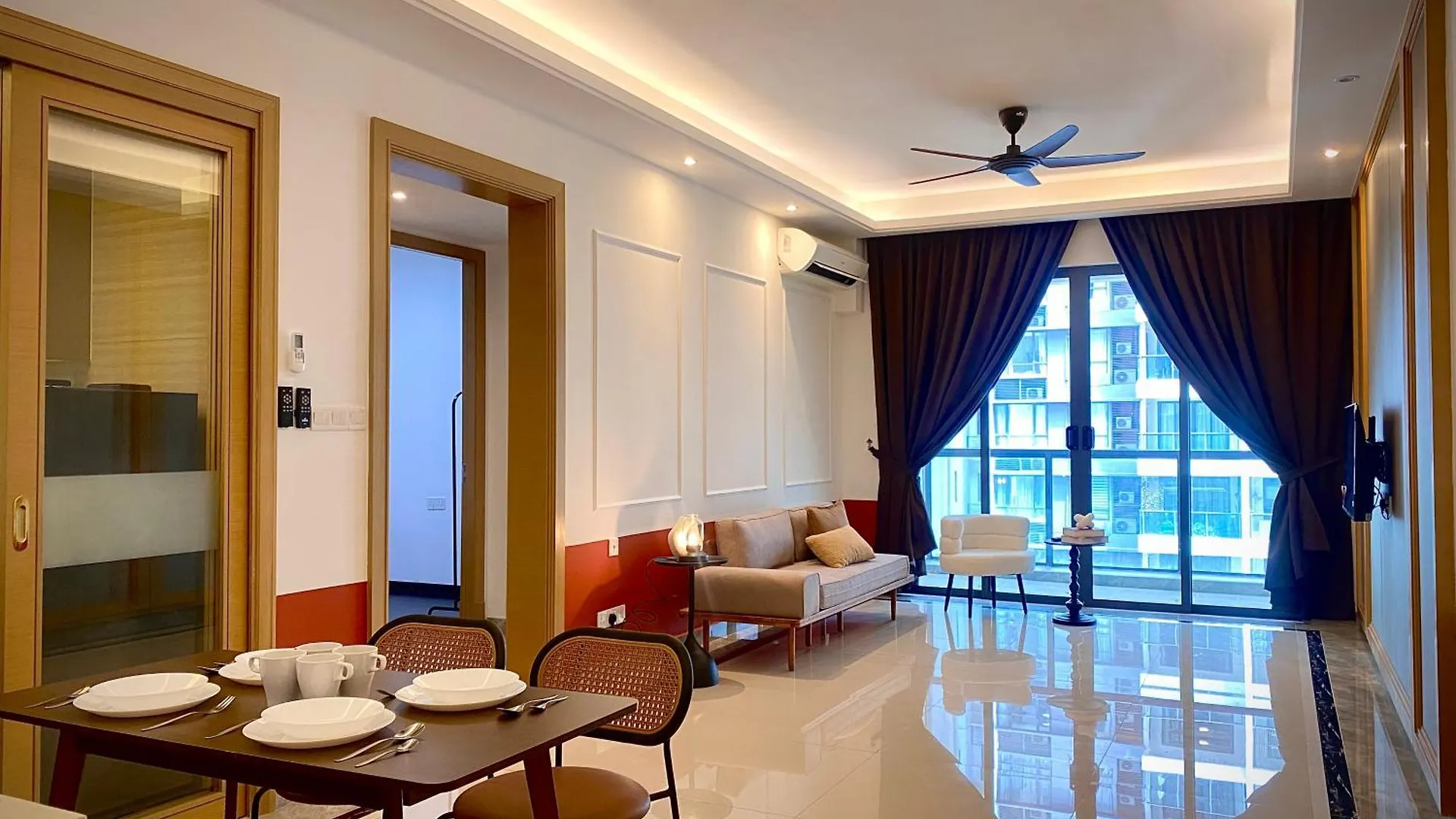 Апарт отель Bonjour! French Retro 2B Above R&F Mall Near Sg 2-4Pax Джохор-Бару Апарт-отель